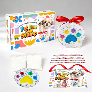 Air Dry Clay Pet <b>Paw</b> <b>Print</b> <b>Kit</b> Safe Non-Toxic Baby Handprint Footprint Keepsake DIY Memory Set - Product Image 3