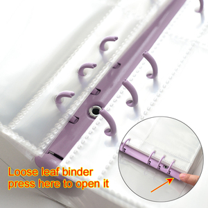 Chất kết dính thẻ PVC 3 \ "& 5 \" Chất kết dính đầy màu sắc 6 vòng để lưu trữ Thẻ Rời <span class=keywords><strong>A5</strong></span> <span class=keywords><strong>PP</strong></span> đựng ảnh máy tính xách tay - Product Image 3