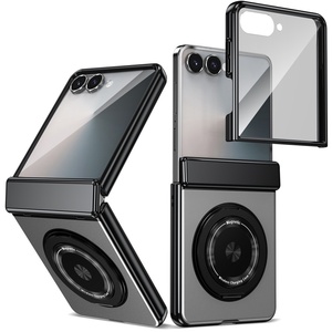 เคสแม่เหล็กเคลือบด้านแบบขายส่งสำหรับ Samsung Z Flip 8 7 6 5 4 พร้อมการปกป้อง 360 องศา °   ขาตั้งแบบวงแหวน ฟิล์มกันรอยหน้าจอ ฝาครอบกันกระแทก - Product Image 1