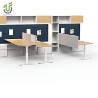 Solution d'angle ergonomique de bureau en forme de L réglable en hauteur à double moteur électrique IULTRA pour la maison ou le bureau