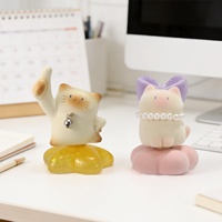 Cat PAI Happy-Go-Round Blind Box Figurine de chat rotative mignonne pour bureau, figurine d'action animale Kawaii, vente en gros