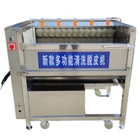 ANXU Commerciële Hotels Cassave Kurkuma Gember Aardappel Fruit Schilmachine PLC Pomp Motor Wasmachine Schilmachine Hoogwaardig
