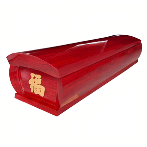 High Quality Wooden Adult Coffins Factory Price <strong>Caskets</strong> Handmade Customizable Eco-Friendly Exported Funeral Coffin With Interior - Product Image 1