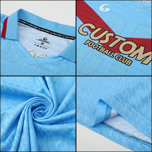 Maillot de football personnalisé pour équipe de club avec logo numérique, service OEM, impression par sublimation, 100% polyester, manches courtes, maillot de football X5505 - Product Image 6