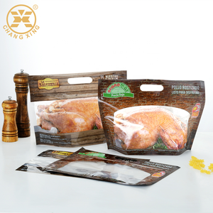 Microwavable Plastic Food Bag Recyclable Whole Roast Hot Chicken Packaging Zipper Bags Resealable Mylar PE Frozen Chicken Bags