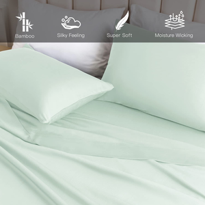 Làm Mát Nữ Hoàng Tấm Thiết Lập 100% Tre Mượt Mềm Mại Thoáng Khí Sâu Túi lên đến 17 Inch Được Trang Bị Cho Nhà Hoặc Khách Sạn Sử Dụng - Product Image 2