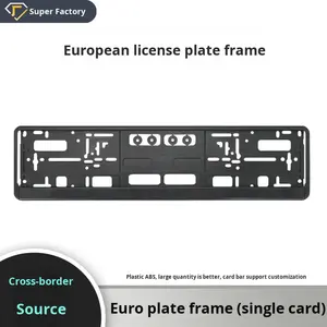 Prosperous Farizon G Marco de matrícula estándar europeo ABS Plástico Ajuste universal 5,5 cm Distancia del agujero Negro/Carbono - Product Image 3