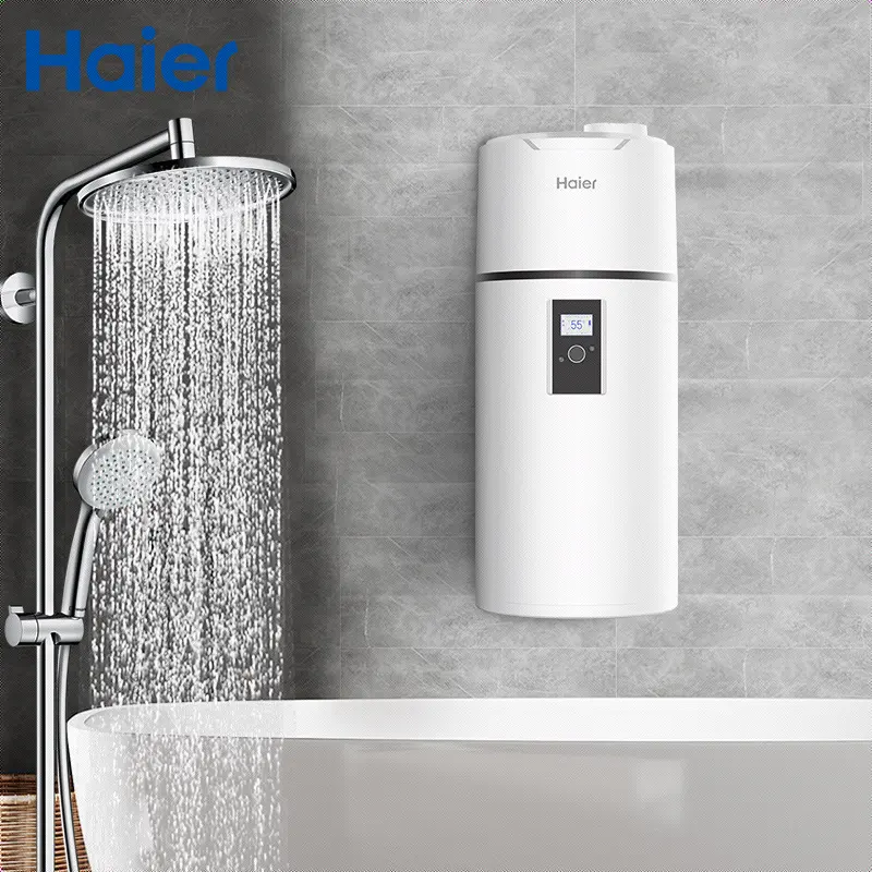 Haier Aquecedor de água com bomba de calor e sistema de ar doméstico Wifi R290 de qualidade superior, tudo em um, fonte de ar