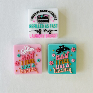 Divers mots personnalisés et en gros étudiants étudient les enseignants perles de mise au point de gel de silice peuvent être utilisés avec un stylo à perles bricolage - Product Image 2