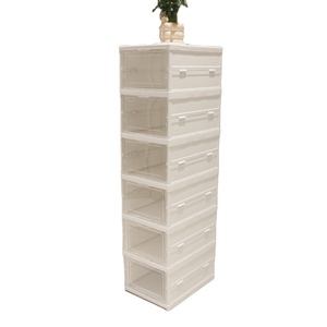 Foldable <strong>Shoe</strong> Storage Boxes, Installation Free 6PCS Clear <strong>Shoe</strong> Boxes Stackable Foldable, Plastic <strong>Shoe</strong> Storage <strong>Organiser</strong> - Product Image 6