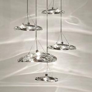 Современная Роскошная художественная декоративная светодиодная хрустальная люстра Подвесная лампа в форме манты-луча - Product Image 1