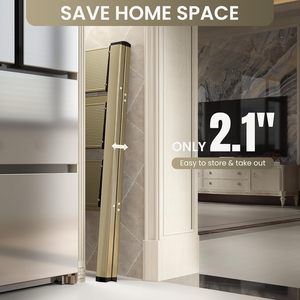 Échelle pliante en <span class=keywords><strong>aluminium</strong></span> à 3 marches, marches larges et robustes antidérapantes, légère (9,39 lb), portable, pour la maison et la cuisine, gain de place 14,56 - Product Image 6