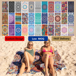 Toalla de playa ligera y ultraabsorbente de 80x160cm con estampado de gamuza de microfibra, impresionante diseño de océano y palma para viajes - Product Image 6