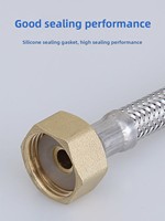 Tuyau d'arrivée d'eau tressé en acier inoxydable pour salle de bain et cuisine, pour chauffe-eau, eau chaude et froide, durable et facile à installer - Vente en gros pour fabricants