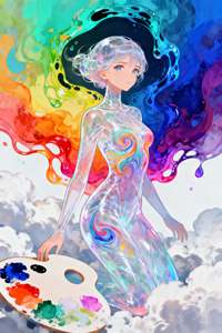 Weiliang thẻ của xã hội đầy đủ loạt 'giấc mơ giữa đêm' A5 giấy màu acrylic 40 gói/hộp; Anime người đẹp bảng nhựa - Product Image 5