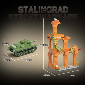 QuanGuan 100113 Série Héros de la Seconde Guerre Mondiale Char T34 Soldats Soviétiques Camion Briques de Construction DIY Jouets Ensembles de Blocs de Construction - Product Image 4