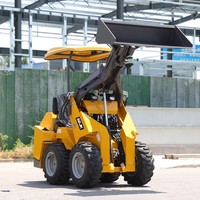 SDJK Nuovo Mini Caricatore a Ruote Skid Steer, Macchinario per Movimento Terra Multifunzionale, Diesel, per Uso Agricolo e Domestico