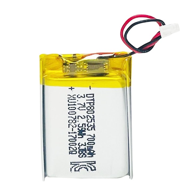 DTP 3.7V Li Polymer Rechargeable Battery 802535 700mAh for MP3 MID DVD GPS Bluetooth with UN38.3/MSDS