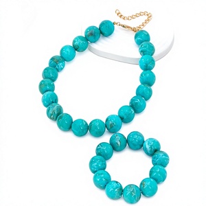 Collier tendance en résine géométrique plaqué or vintage, bijoux de luxe, colliers en acrylique de qualité pour femme, idéal pour les mariages - Product Image 2