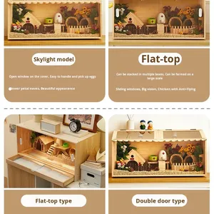 Rudin Gỗ Gà & <span class=keywords><strong>Hamster</strong></span> Chăn Nuôi Hộp Nhiệt Độ Không đổi Cách Nhiệt Nhà Vật Nuôi Cho ấp trứng & cooping Gà & <span class=keywords><strong>Hamster</strong></span> - Product Image 4