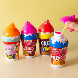 Bouteille à bulles en forme de crème glacée pour enfants, anti-fuite, avec baguette à bulles, jouet pour jeux en plein air, 5-7 ans, plastique, unisexe - Product Image 3