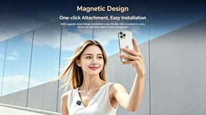ไมโครโฟนแม่เหล็กทรงใบโคลเวอร์สี่แฉก SX98 2.4Ghz ลดเสียงรบกวนด้วย AI ขายส่งจากโรงงาน เหมาะสำหรับ iPhone และ Android Type C - Product Image 5