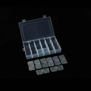Transparent <b>Plastic</b> <b>Storage</b> Box 24 Grids With Lid Rectangle Jewelry Organizer PP Material For General Packaging - Product Image 4