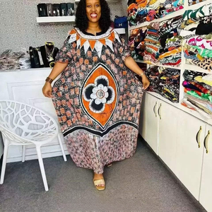Robe longue africaine de haute qualité avec motif diamant, style musulman, grande taille, élégante - Product Image 6