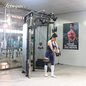 <span class=keywords><strong>Poulie</strong></span> double réglable du système d'entraînement intégré de gymnase commercial avec des machines de sélection de charge de broche de croisement de câble multi-stations - Product Image 4