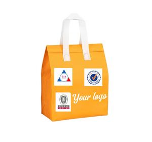 Customized Recyclable Aluminum Foil <b>Cooler</b> Bags Non Woven Handled Takeout Logo Printing Commercial Enterprises JIAJIN Brand - Product Image 1
