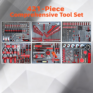 Heavy-Duty 7-<span class=keywords><strong>Drawer</strong></span> công cụ giỏ hàng với 421 cái công cụ thiết lập với lớn bằng thép không gỉ nhôm lưu trữ Xe đẩy cho nhà để xe hội thảo - Product Image 4