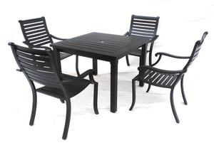 Tất Cả Các Nhôm Ăn Đặt Cho Bên Ngoài Mở Rộng Bàn Và Ghế Ghế Patio Đặt 10 Chỗ Ngồi Nhôm Ăn Bộ - Product Image 3