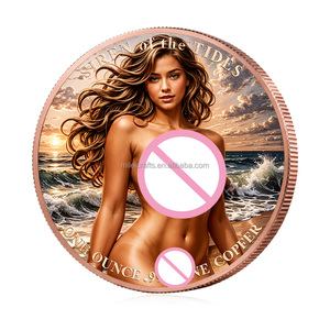 Koin Koleksi Wanita Nakal Cantik Berwarna 1oz 999 Tembaga Murni, Suvenir Koin Bundar Grosir - Product Image 1
