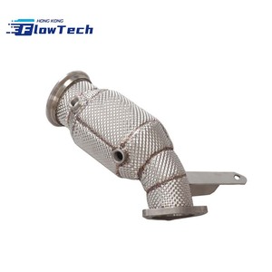ท่อลง FlowTech คุณภาพสูง SS304 พร้อมแผ่นกันความร้อน สำหรับ Audi A6 A7 C8 2.0T ปี 2019-2024 - Product Image 3