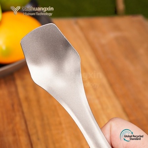 Cuillère-fourchette double usage en titane pur, fourchette-cuillère intégrée portable, vaisselle multifonctionnelle pour pique-nique en plein air et camping - Product Image 2