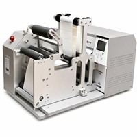 Machine d'impression et d'étiquetage tout-en-un, applicateur d'étiquettes cylindriques automatique pour les canettes et les bouteilles