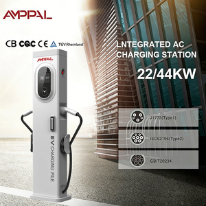 AMPPAL 22KW 44KW 2-type EV-lader, commerciële vloerstaande elektrische snellader voor elektrische auto's - Product Image 2