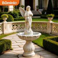 Fontaine d'ange en marbre sculptée à la main, sculpture d'extérieur pour jardin, fontaine d'eau sur mesure pour villa, cour, décoration commémorative