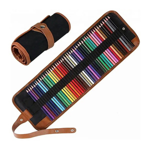 Étui à crayons en toile avec trous pour ranger les crayons, grande capacité, sac à crayons colorés pour l'école, cadeau pour étudiants, fournitures de dessin artistique - Product Image 2