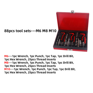 Kit <span class=keywords><strong>di</strong></span> strumenti per la riparazione <span class=keywords><strong>di</strong></span> filettature in materiale duro 88 pz inserti per riparazione <span class=keywords><strong>di</strong></span> filettature set <span class=keywords><strong>di</strong></span> chiavi per cassetta degli attrezzi per autotrazione - Product Image 2