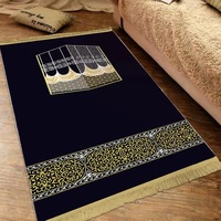 Tapis de chevet de chambre à coucher en velours doré à motif géométrique de style classique chinois, tapis de table basse de salon