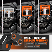 NICECNC pour Harley Dyna Kit de Rehausse Arrière 1-3/4" 2" Relocalisation de Support d'Amortisseur à 2 Positions en Aluminium 6061 2006-2017 Street Bob FXDB
