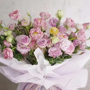 Nouveau style de papier d'emballage de Bouquet imperméable papier d'emballage de bouquet transparent décoratif papier coréen pour emballage de fleurs