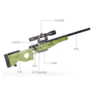 XINGBAO Jual Panas 24002 Senapan Sniper Gun Set Model Mainan ABS Plastik Bangunan Blok Mainan untuk Anak-anak