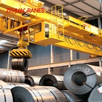 Pont roulant électromagnétique à double poutre personnalisable pour levage de ferraille de 5 à 50 tonnes, usage industriel