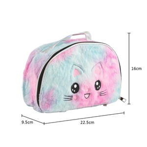 حقيبة نسائية من الفرو الصناعي بسعة عالية للبيع بالجملة ، حقيبة مكياج Cat من الفرو الصناعي - Product Image 6