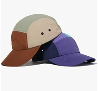 Gorras de 5 Paneles Personalizadas de Nailon Impermeables de Secado Rápido para Hombre, Ideales para Campamento y Running