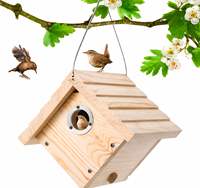 Vente en gros usine – Nouvelle maison à oiseaux en bois de pin, écologique, durable, détachable et personnalisable pour moineaux, pinsons et moineaux rouges