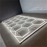 Gran Venta: Lámpara de Trabajo LED de 2.43*4.84M, Luz Hexagonal Económica para Garaje, Lámparas Decorativas LED con Diseño de Panal para Taller de Coches