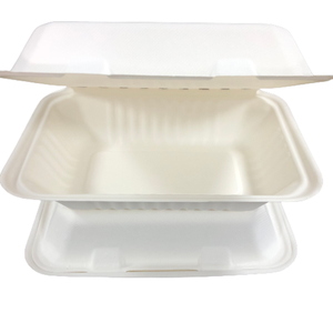 1000Ml Microwave Safe Stackable Take Away Meal Prep Food Container With Lid Disposable bagasse Lunch Box